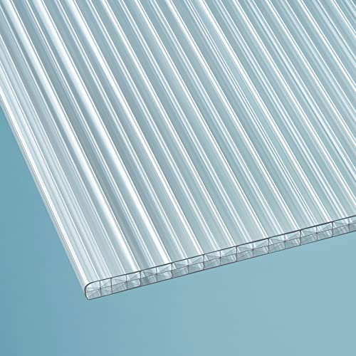 Löffert® 16mm Stegplatte X-Struktur | klar, 980 x 2000 mm | Polycarbonat | Überdachung | ALLE Strukturen & Größen + ALU-Profile + Zubehör