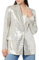 The Drop Blazer für Damen, Blake Lang, Silberne Pailletten, M