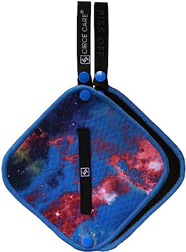 CIRCE CARE Pee Cloth:Silver Infused Pee rag for Women who Pee Outdoors, Reusable Absorbent Wipes, Eco alt. to Toilet Paper, Female Urination Solution for Camping, Hiking (1pc BlueGalaxy)