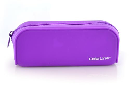 office box Portatodo Estuche Rectangular de Silicona de Gran Resistencia y fácilmente Lavable con Cremallera Xtra - Ref. 58111- Colorline by (Morado)