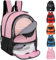 Basketballtasche für Damen, mit Ball- und Schuhfach, 30 l Fassungsvermögen, leicht, atmungsaktiv, für Mädchen, Fußball, Volleyball, Sport, Reisen, Schule, Fitnessstudio, Schwarz/Rosa