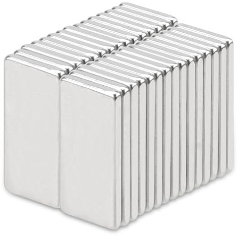 TNSLAND 30 Stück Neodym Magnete Extra Stark, 20x10x2mm Magnete Selbstklebend Stark Groß Starker Magnete Klebend Platten Magneten für Magnettafel Küchenschrank Rechteckige Magnet zum Kleben