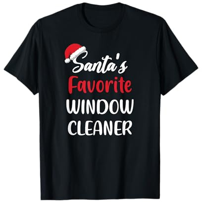 Santas Favorite Window cleaner Christmas Funny Gift Pajama T-Shirt