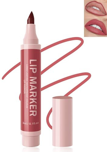 Lip Stain Marker Pen Set-Hydrating Matt Lippen Liner Pen,Long Lasting Waterproof Colour Lip Tint Marker,Lippenstift No-Transfer,Natürlicher Tattoo-Effekt Und Extrem Langer Halt, Lipgloss Make up-03