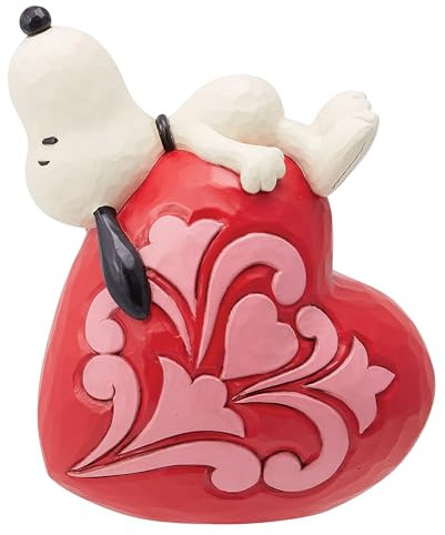 Enesco Peanuts by Jim Shore Snoopy Figur auf Herz, 13 cm, mehrfarbig