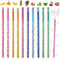 LATERN 60 Stück Duftstifte für Kinder, 17CM Bleistifte mit Fruchtduft HB Graphitstifte Bunte Lustige Holzstifte mit Radiergummis für Jungs Mädchen Schule Schreibwaren Party Belohnen (10 Stile)