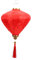 HOMSFOU Laterne Japanisch Orientalisches Türdekoration Badezimmerdekorationen Kronleuchter- Asiatisches Vintage- Chinesische Lampen Asien Herbst Beflocktes Tuch Rot