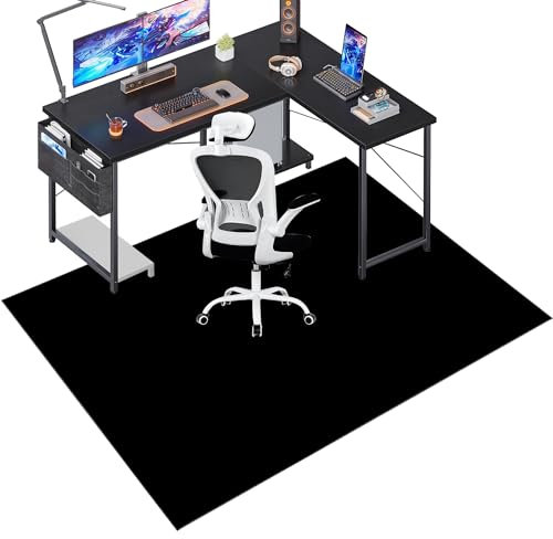 Schreibtischstuhl Unterlage - Bürostuhl Matte - Bodenschutzmatte Bürostuhlunterlage Gaming Teppich- Bodenschutz Bürostuhl Teppichschoner für Parkett Laminat Hartböden Teppichboden 120 x 160 cm