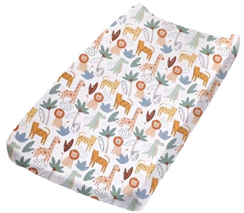 Baby Diaper Changing Pad Cover Elastic Cute Pattern Cradle Mattress Sheets Nursery Changing Mat Cover Breathable Changing Table Cover 32''X 17''（Cover Only, Pad Not Included）