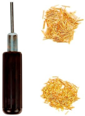 Artesanía Latina - Clavador Magnético para Modelismo y Manualidades - 100 Clavos de Hierro Latonado 5 mm y 10 mm - Modelo 27023-1 - Kit de Herramientas de Maquetas para Montar