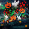 Moxled Halloween Deko Outdoor, Doppelter Kopf Dynamische Halloween Projektor mit Timer, Wasserdicht Geist Skelett Teufel Kürbis Halloween Deko Lichter für Garten Fenster Wand Hof Party