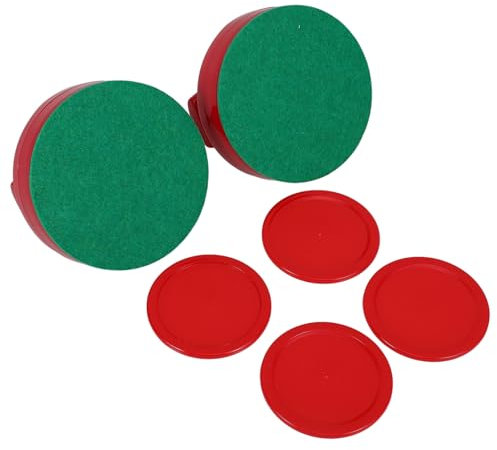 COSMEVIVI 1satz Eishockey Puck Set Mit Roten Schlägern Und Pucks Hochwertige Zubehörteile Für Tischspiel Für Spielzimmer Und Spielabende Langlebig Und Zuverlässig Sorgt Für Spaß Beim
