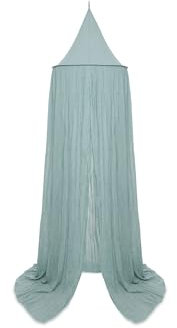 Jollein Baldachin Vintage Sea Green - Höhe 245 cm - Oeko-TEX-Zertifziert - Betthimmel Babybett Kinderzimmer