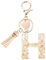 Vorysum Herzförmig Anhänger Schlüsselanhänger Mädchen Schlüssel Buchstabe Beige Marmor Harz Mit Anfangsbuchstaben Gold Schlüsselringe Kinder Schlüsselanhänger Personalisiert Keychain Geschenk （H）