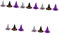 VICASKY 30 Stk Halloween Weinflaschen Set Mini-zaubererhut Zarte Flaschenabdeckung Weinzubehör Halloween- -kostümzubehör Hexenhut Halloween-party-hexenhut Mini-hexenhut Filzstoff