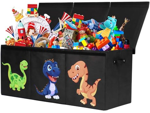 ELUCHANG Spielzeug-Aufbewahrungsbox, 147 l, groß, faltbar, Kinderspielzeugkisten und -boxen für Jungen und Mädchen, Spielzeug-Aufbewahrungs-Organizer mit Klappdeckel, Kinder-Aufbewahrungsbox für