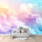 Bunte Wolken Fototapete 200x140 cm Mehrfarbig Fototapeten Wandbild Motivtapeten Vlies-Tapeten Moderne Wandtapete Wand Schlafzimmer Wohnzimmer Dekoration