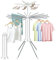 ROMIOR 4-Legged Clothes Drying Rack Foldable, Outdoor Collapsible Drying Rack Clothing, Portable Laundry Drying Rack with 4 Pulleys for Clothes, Indoor, Balcony, Poolside, Camping (3 Tier)