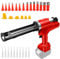 WingFly Cordless Caulking Gun, Electric Caulk Gun Compatible with Makita 18V Battery, 6 Adjustable Speed, Sealant Gun for 310ml Cartridge, for Filling, Sealing (Only Tool) (red)