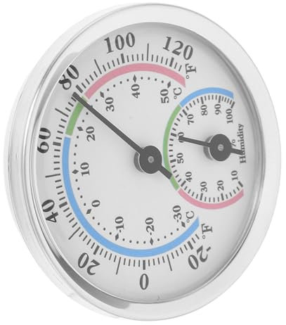 Yardwe Analoges Hygrometer Für Innenbereich Feuchtigkeitsmessgerät Für Zuhause Terrasse Sauna Badezimmer Mit Temperaturanzeige Für Wandmontage Großes Display