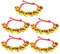ibasenice 5 Stück Weihnachtsarmband Urlaub Perlenarmband Weihnachts-fußkettchen Armband Glocken Kind Rassel Am Handgelenk Glockenarmband Leistungsglocke Feiertags-fußkettchen Metall Golden