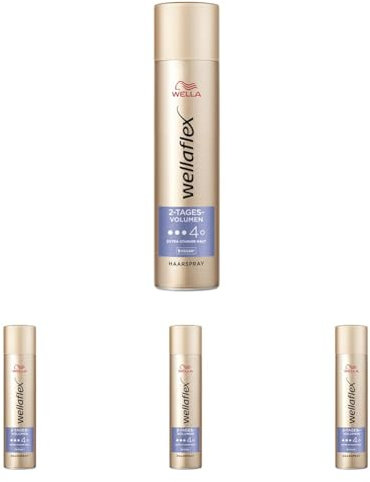 Wellaflex 2-Tages-Volumen Haarspray für Frauen | Bis zu 2 Tage flexibler Halt | Für lang anhaltendes Styling | Sanft zur Kopfhaut, dermatologisch getestet | Vegane Formel | Haltegrad 4 | 75ml