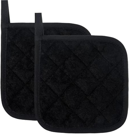 2Pcs Oven Cloths Heat Resistant Cotton Pads, Ymapinc Hot Pads Kitchen Terry Potholder Pot Oven Holder Mats Multipurpose Quilted Liner Little Trivet Cloth Potholders for Kitchen Countertop Potholder