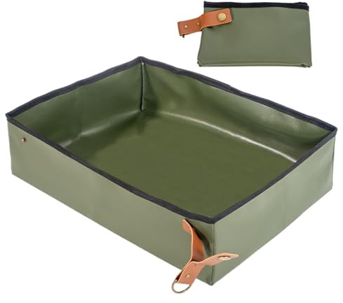 Uoqpty Tragbare Katzen-Toilette - wasserdichte Und Auslaufsichere Katzentoilette - Platzsparende Und Tragbare Toilette Für Unterwegs Zuhause Wohnung Hotel Auto Camping Flugreise