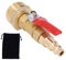 Miskall Brass Winterze Blowout Adaptateur 1/4in Connecteur Rapide mâle 3 / 4in Male GHT Thread Garden Irrigation Joints pour RV Yachts (Femelle)