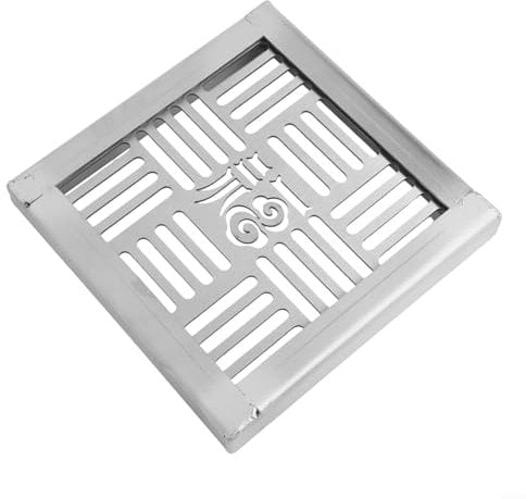 Cubierta de drenaje de piso de acero inoxidable, rejilla de drenaje cuadrada, diseño antideslizante, sistema de drenaje para interiores y exteriores de varios tamaños, para jardines, calzadas, áreas