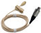 Omnidirectional Lavalier Lapel Microphone, Compatible with Shure Wireless Bodypack Transmitter, Lemo 3 Pin ConnectorBeige 1.2m Cable Condenser Mic