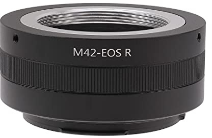 Fotga Adattatore per obiettivo M42-EOSR da M42 a RF, adattatore per messa a fuoco manuale in metallo per obiettivi M42 per fotocamere mirrorless Canon EOS R Series R5 R6 R7 R8 RP R3 R10 R50 R100