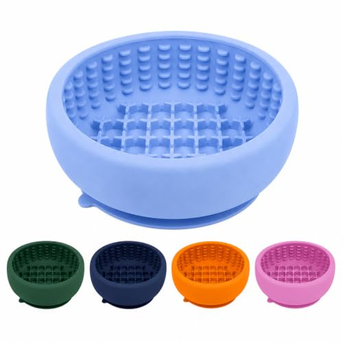 Dog Lick Bowl with Suction Cup Base – BPA-Free Silicone Slow Feeder, Calming Lick Mat for Anxiety Relief & Healthy Digestion