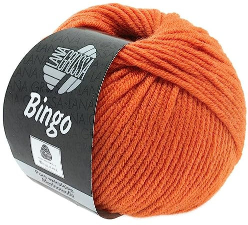 LANA GROSSA Bingo | Extrafeine Merinowolle waschmaschinenfest und filzfrei | Handstrickgarn aus 100% Schurwolle (Merino extrafein) | 50g Wolle zum Stricken & Häkeln | 80m Garn FB 183
