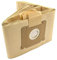vhbw 10x sacchetto dell'aspirapolvere compatibile con Ghibli AS 10 aspirapolvere - in carta, 26cm x 20cm, color sabbia