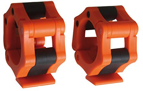 Stop disque barre olympique orange x2