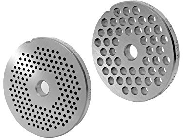 WolfCut Jeu de disques perforés pour Hachoir à Viande Tailles 10 et 12 mm + 6 mm alésage pour Hachoir Jupiter Bosch - Alexanderwerk - Gastroback - Prospero