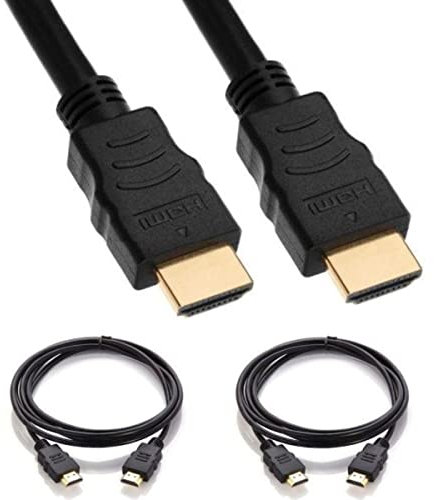 Cable Builders Short HDMI Cable [2-Pack], UHD Ultra High Speed HDMI 2.0 with Ethernet, 4K@30/50/60Hz, 1080P/2160P, 18GBps, 3D, Audio Return, Molded (6-INCH (2-Pack))