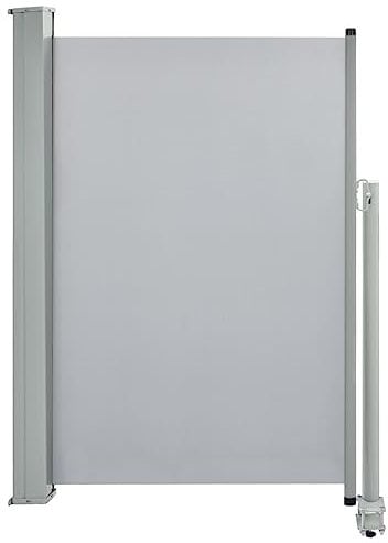 vidaXL Auvent Latéral Rétractable de Patio 120x300 cm Gris Pare-Vue Brise-Vent