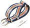 MZBUTIQ 22mm Blau/Weiß/Orange Uhrenarmband Sicherheitsgurt Nylon Watch Strap Armband Herren Gebürstete Schnalle