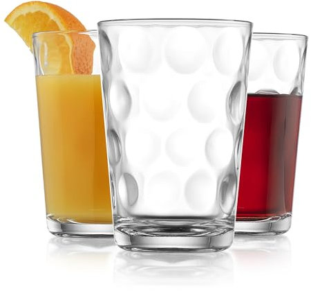 Home Essentials Trinkgläser, Saftglas, kleine Tassen, Premiumqualität, Kühler, 200 ml, runde Glaswaren, ideal für Wasser, Saft, Cocktails und Eistee, spülmaschinenfest, 10 Stück