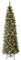 SHATCHI 4Ft/1.2m Pre-Lit Artificial Slim Christmas Green Pencil Tree, Pointed Tips, Metal Stand Warm White LEDs Lights Holiday Home Decorations, 120 cm