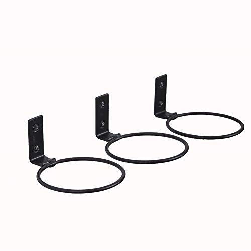 Oriental riverkit 3 Stück Wandhalterung Blumentopf Ring Wand Pflanzer Rack, Wandhalter Eisen Blumenhalter, Blumenampel Regal Für Vogelhäuschen Pflanzer Latern Windspiele (17.5 * 15 * 6.2cm)