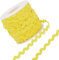 GORGECRAFT 27 Yard / 25 m Rick Rack Trim Ribbon Wave Nähen Biegen Fransen Trim 5 mm / 0.2 Zoll Zum Nähen von Blumen Machen Hochzeit Spitzenband Handwerk (Gelb)