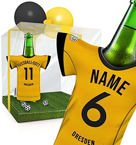 PERSONALISIERT Dresden Trikotkühler Fanartikel Männer | passend für Dresden Fanartikel | Mann Freund Opa Bruder Geburtstag Weihnachts-Geschenk Wichtel Flaschenkühler by MYFANSHIRT.com