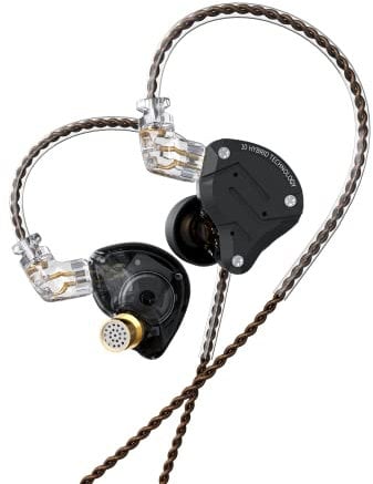 CCA KZ Zs10 Pro 4ba + 1dd Bass Drive Auriculares intrauditivos, auriculares estéreo HIFI a prueba de sudor, monitores de aislamiento de ruido para músicos, auriculares DJ, cable desmontable de 2 pines
