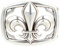 BELTINGER Gürtelschnalle Royal Lily 4,0 cm | Buckle Wechselschließe Gürtelschließe 40mm Massiv | Wechselgürtel bis 4cm | Silber