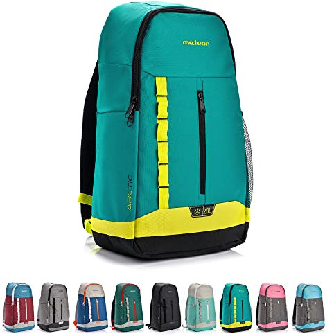 meteor 10 und 20L Kühlrucksack Kühltasche Isolierter Rucksack Lunchrucksack Kühlbox Picknickrucksack Eiscampingtasche Picknicktasche Outdoor Reisetasche (10L, Türkis/Rosa)