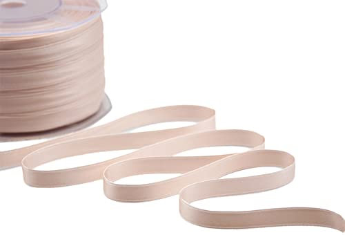 Furlanis - Nastro Doppio Raso, Tessuto Italiano - Rosa Cipria, 10 mm x 25 m