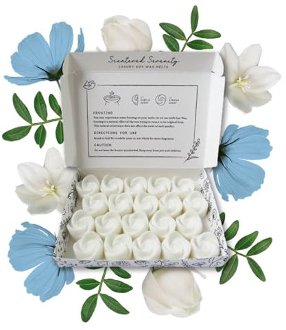 Fresh Linen Wax Melts| Strong Scented| 20 Pack| Luxury Gift Set Wax Melts| Over 96 Hrs Burn Time Per Box| Pet Friendly| Eco Friendly| Hand Poured in Staffordshire, UK (Fresh Linen)